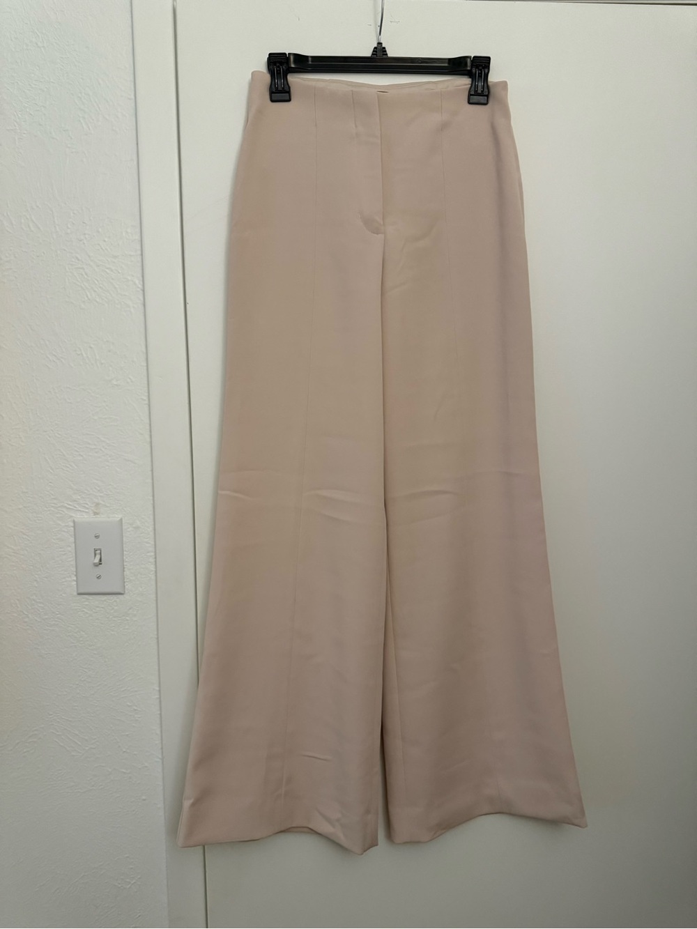 Wide Leg High-Rise Dress Pants in Light Pink